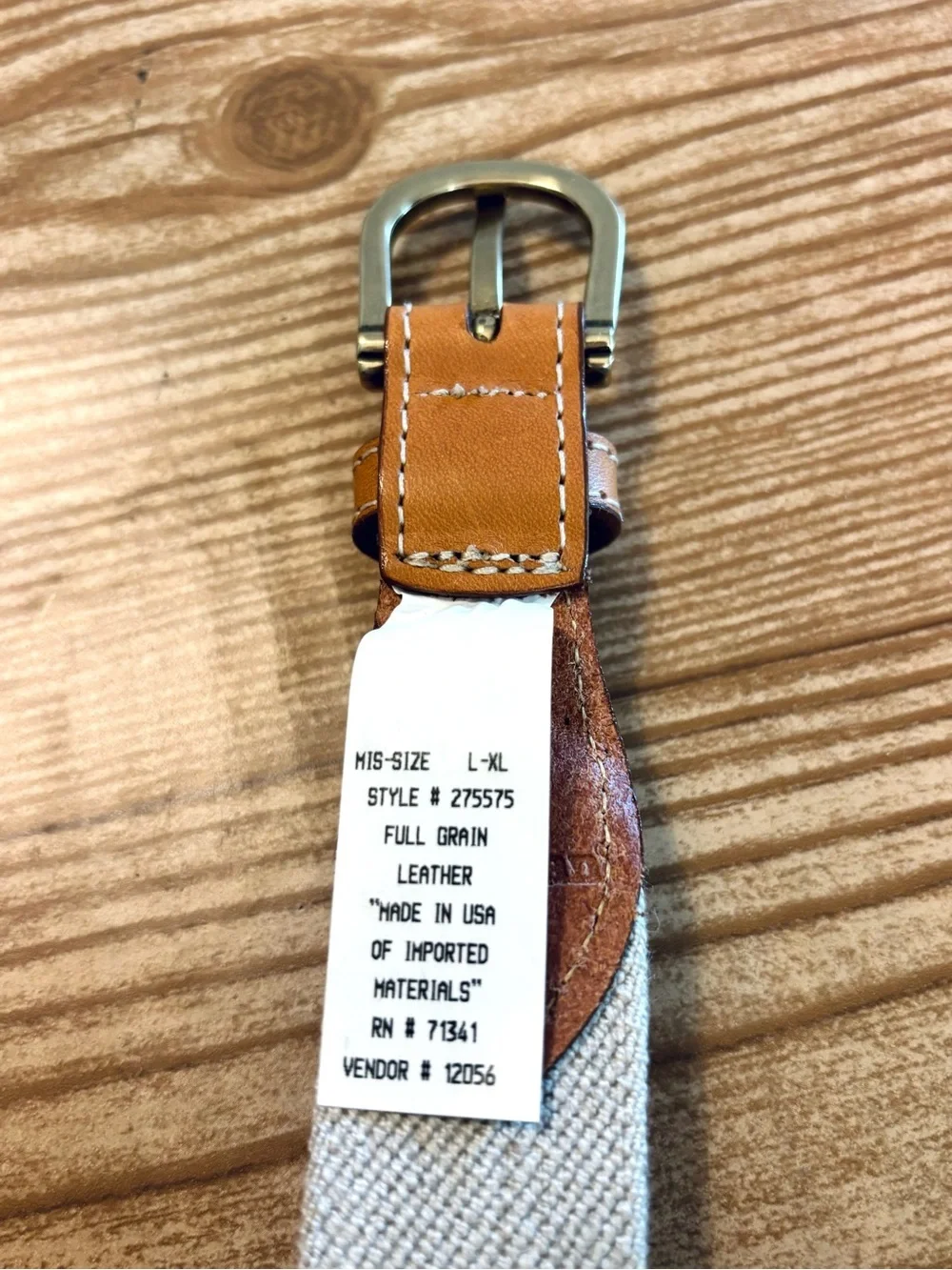 Vintage L.L. Bean Men’s Surcingle Leather Belt Classic Woven USA Made Mens L-XL